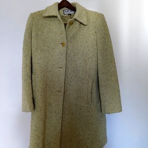 Green vintage peacoat